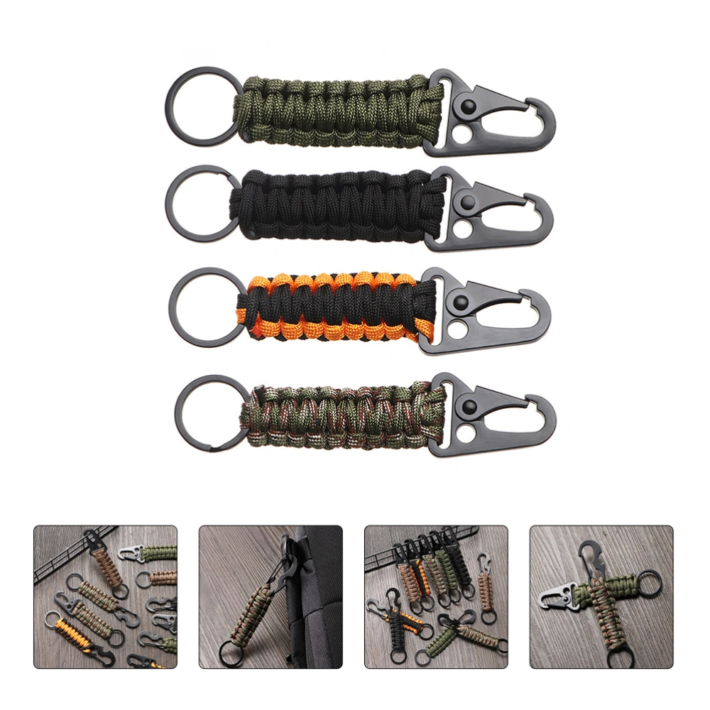 4Pcs Climbing Carabiner Buckle Outdoor Camping Keychain Multifunctional Buckles