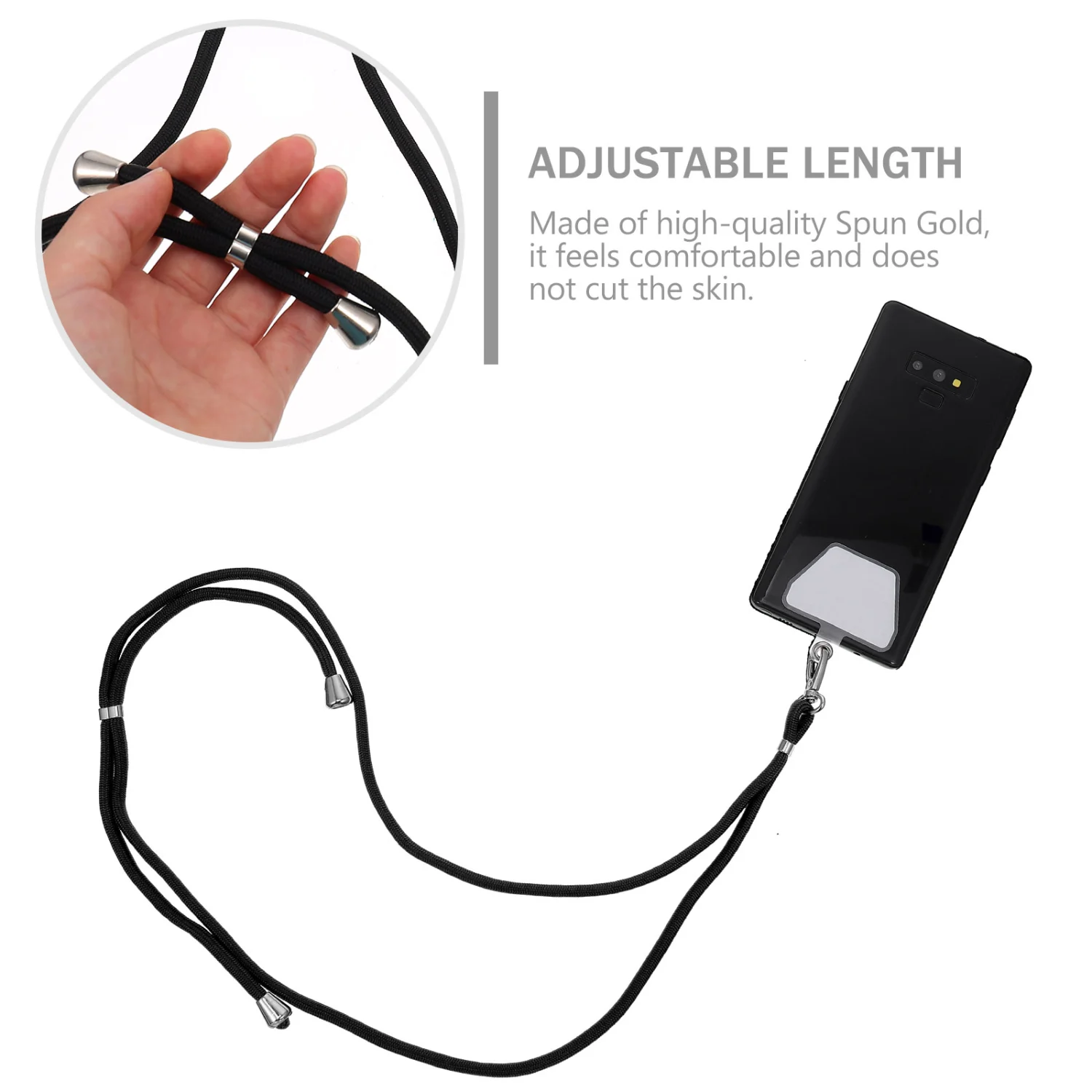 Adjustable Phone Lanyard Universal Neck Lanyard Phone Strap with Patches
