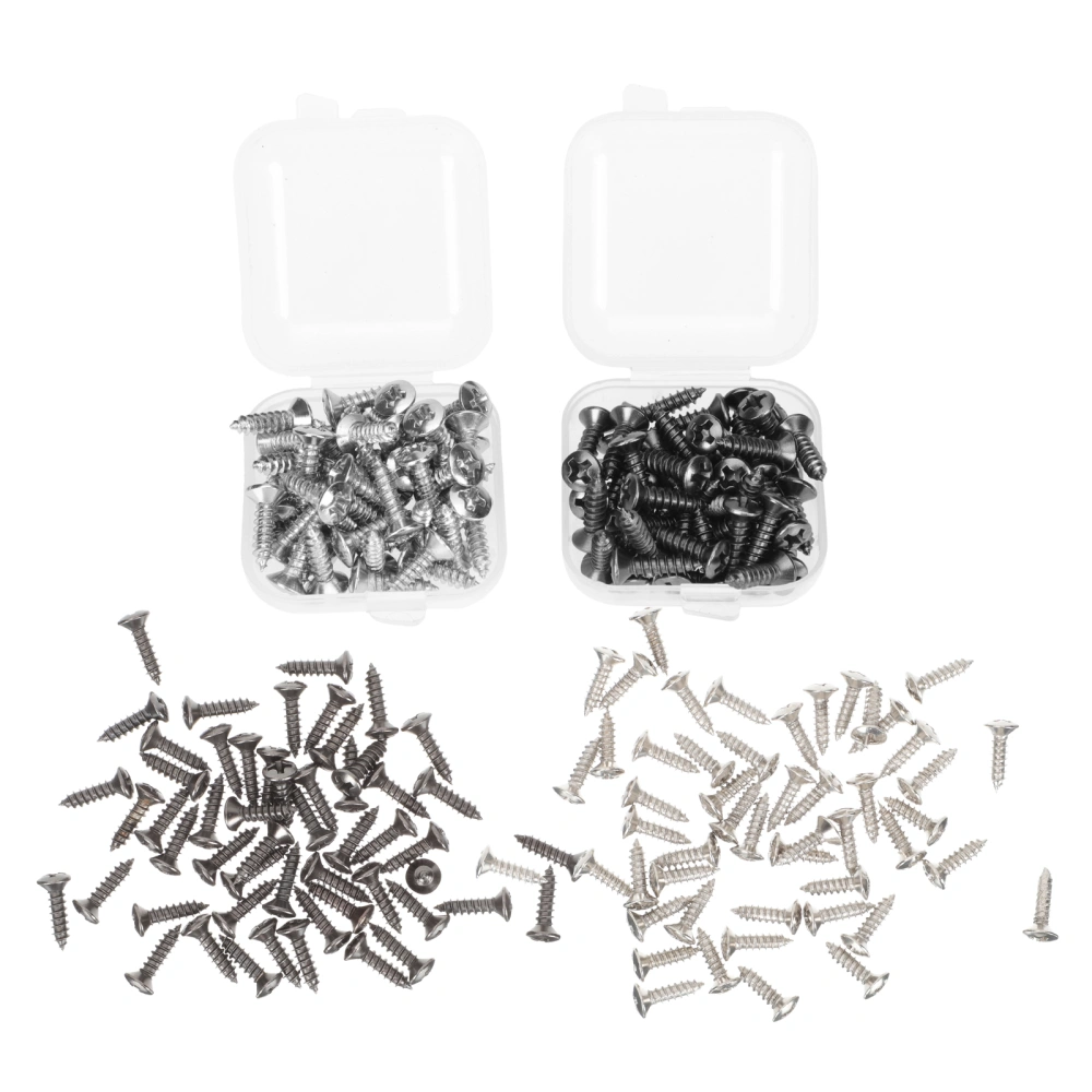 2 Boxes of Electric Guitar Guard Screws Pickguard Fixing Screws Bass Iron Screw