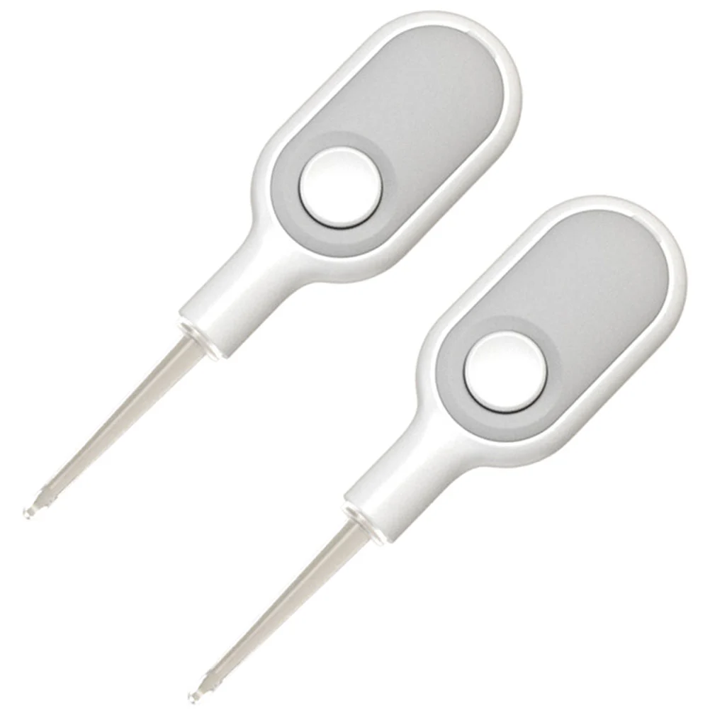 2pcs Ear Scoop Childrens Luminous Ear Scoop Baby Ear Pick Tool with Lamp (Hoary)