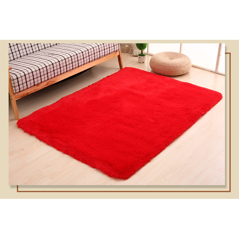 Modern Rugs Living Room Carpet Bedroom Rug for Children Play Solid Home Decorator Floor Mat Carpet 40x60cm (Red)