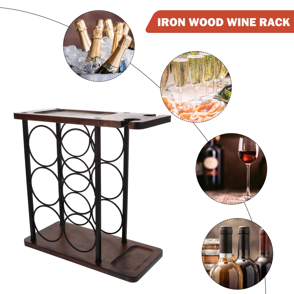 1Pc Creative Champagne Red Wine Rack Iron Household Rack Wine Display Rack