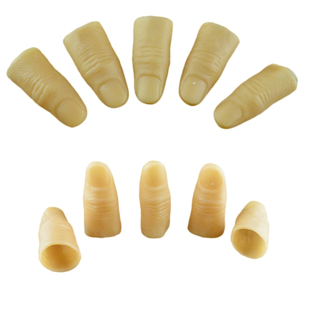 10pcs Halloween Props Simulation Plastic Fingers Realistic Horror Novetly Finger Toys Simulation Finger Haunted House Decorations Accessory