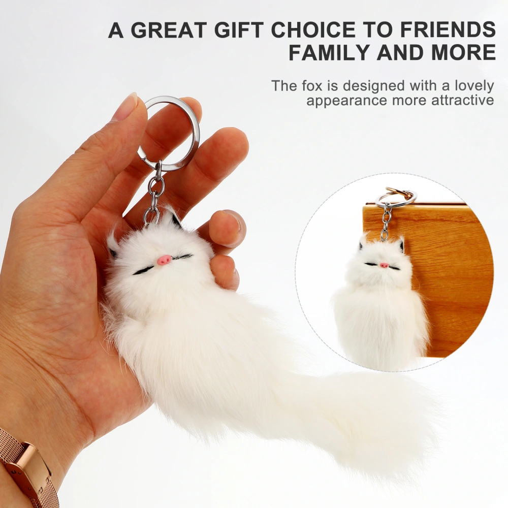 1pc Fashionable Key Ring Key Pendant Key Decor Bag Pendant Plush Keychain