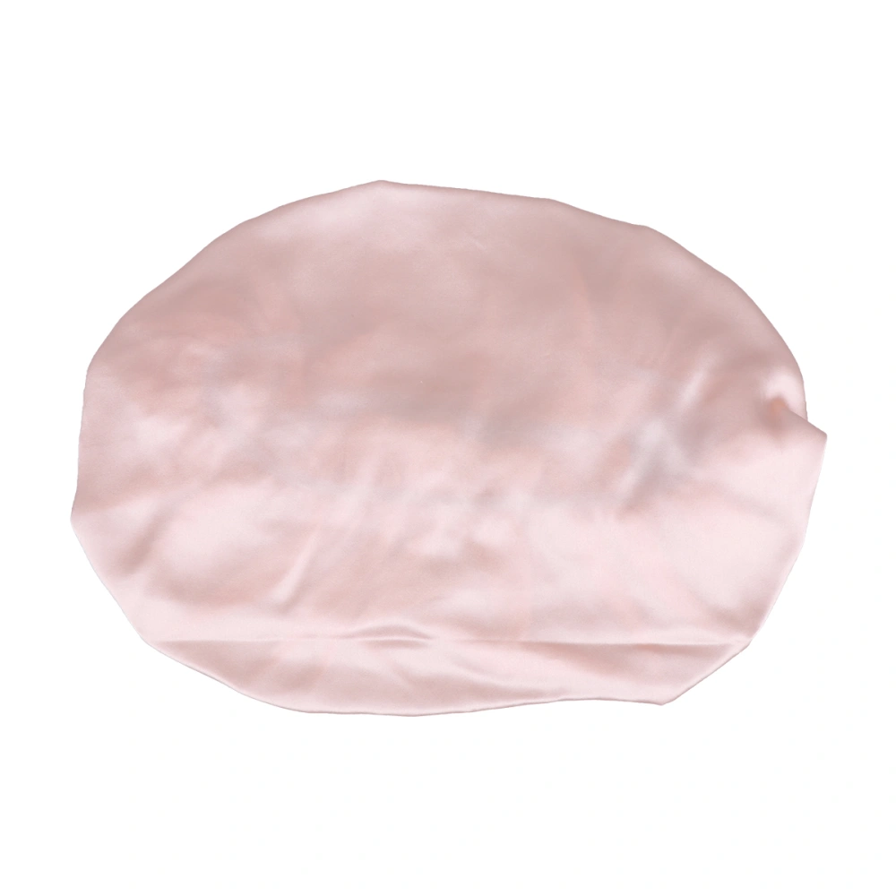 Night Sleep Elastic Silk Sleeping Hat Bathing Head Cover for Women Lady (Incarnadine Pink)