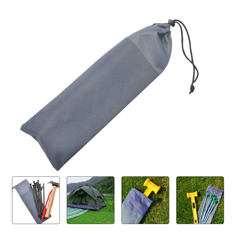 2 Pcs Outdoor Tent Stakes Storage Bags Oxford Fabric Tent Nail Storage Bag