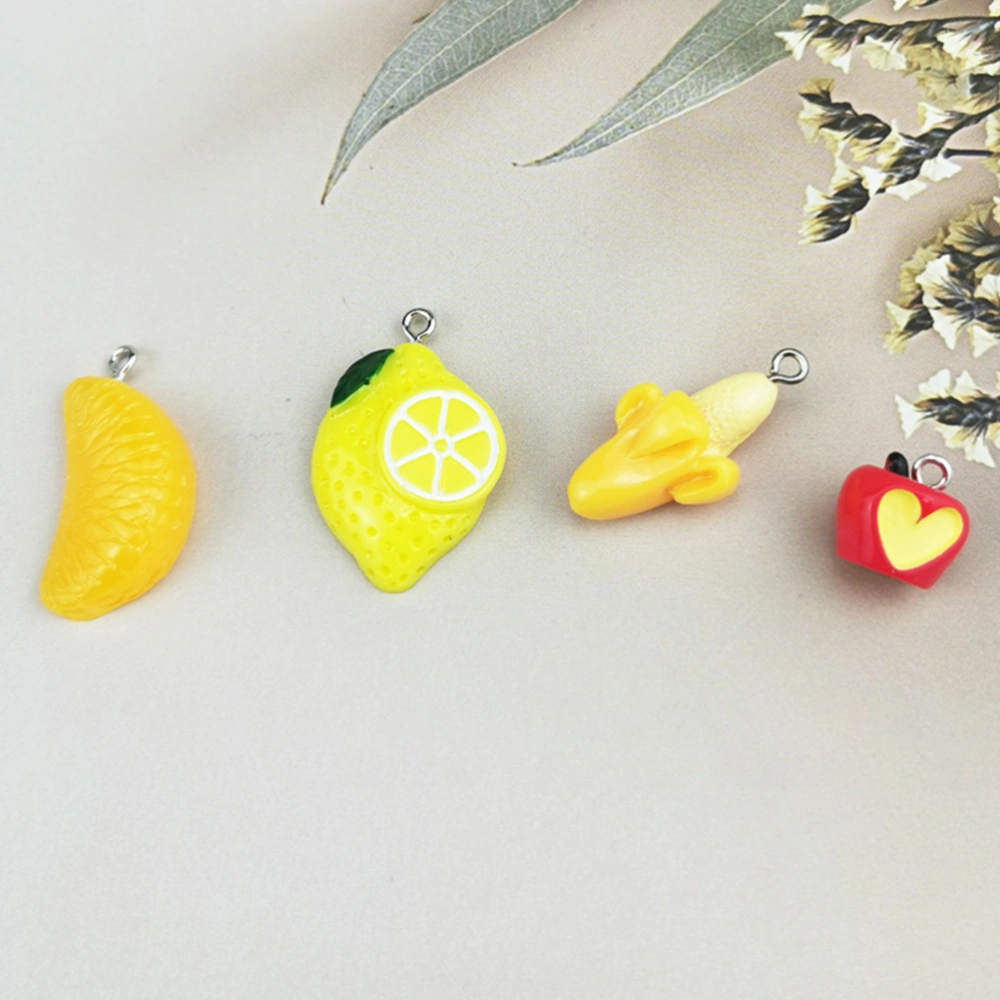 30 Pcs Lemon Shape Jewelry Making Pendants Earring Pendants DIY Charms Pendants