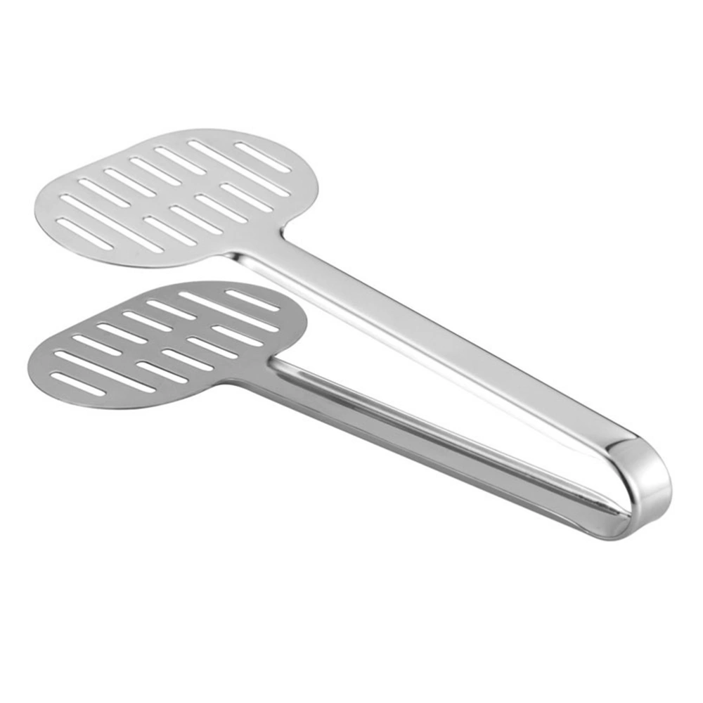 1pc Bread Tongs Steak Clip Clamp Barbecue Clip Baking Tool Stainless Steel for Home (Silver)