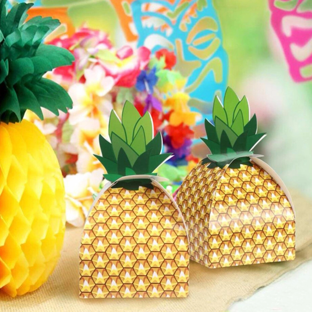 50 Pcs Creative Pineapple Box Gift Paper Storage Bag Candy Packaging Wrap Case Party Favors for Home Shop