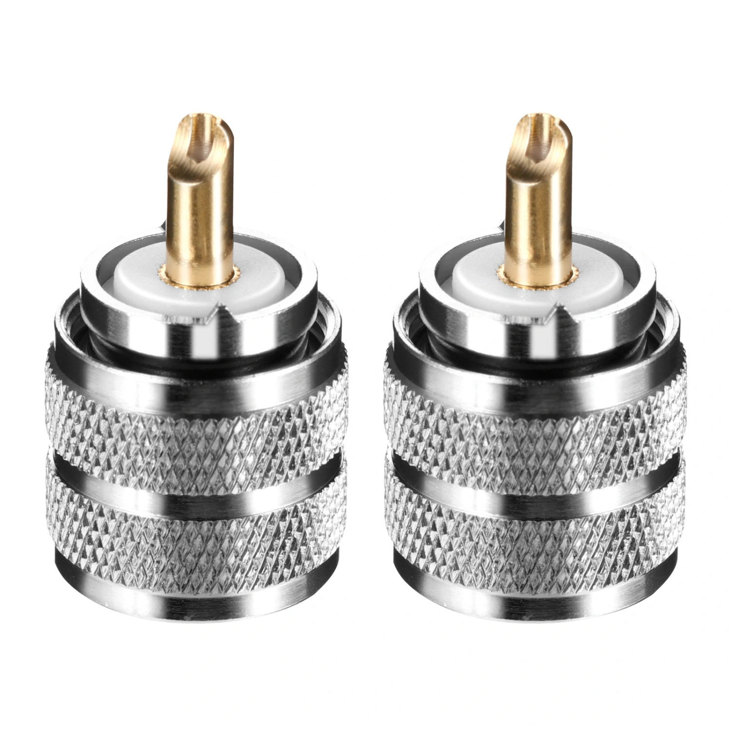 2pcs Coax Connectors SL16 UHF Male Solder Connectors Plug RF Adapter for RG58
