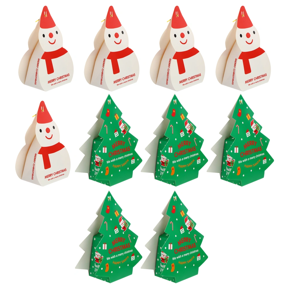 10pcs Decorative Candy Packing Box Christmas Box Festival Gift Container