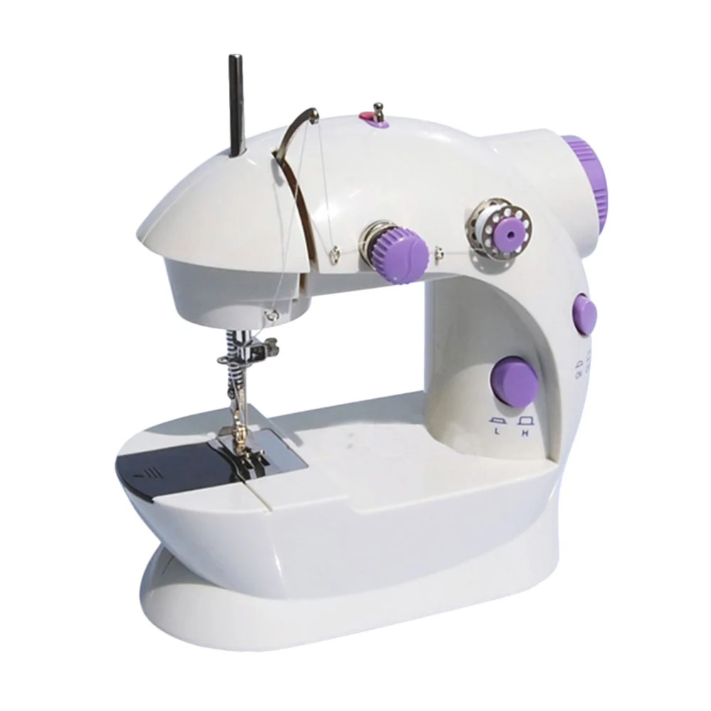 Mini Size Portable Sewing Machine Double Thread Mending Machine with Light with UK Plug