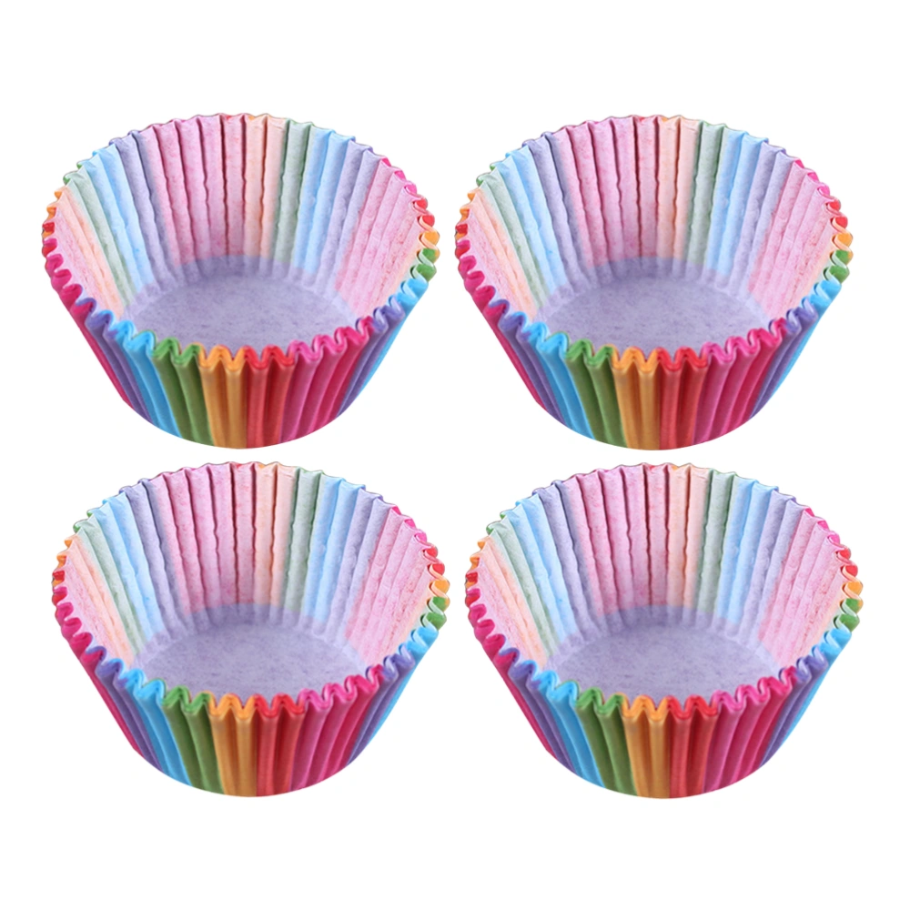 200 Pcs Heat Resistant Cupcake Wrappers Round Muffin CupCake Paper Cup Baking Material (As Shown)