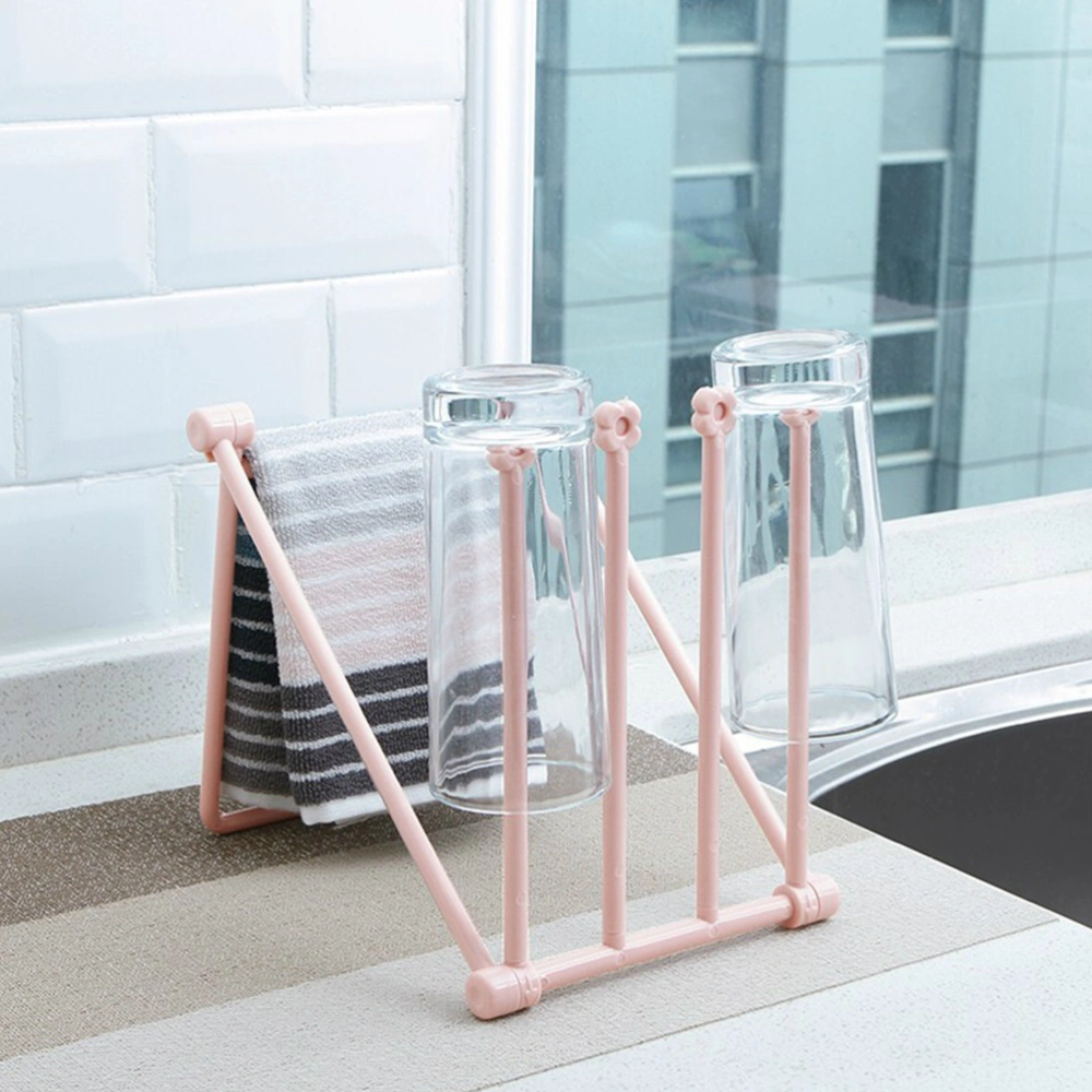 2pcs Punch-free Dishcloth Rack Standing Towel Drainage Rack Dishcloth Shelf