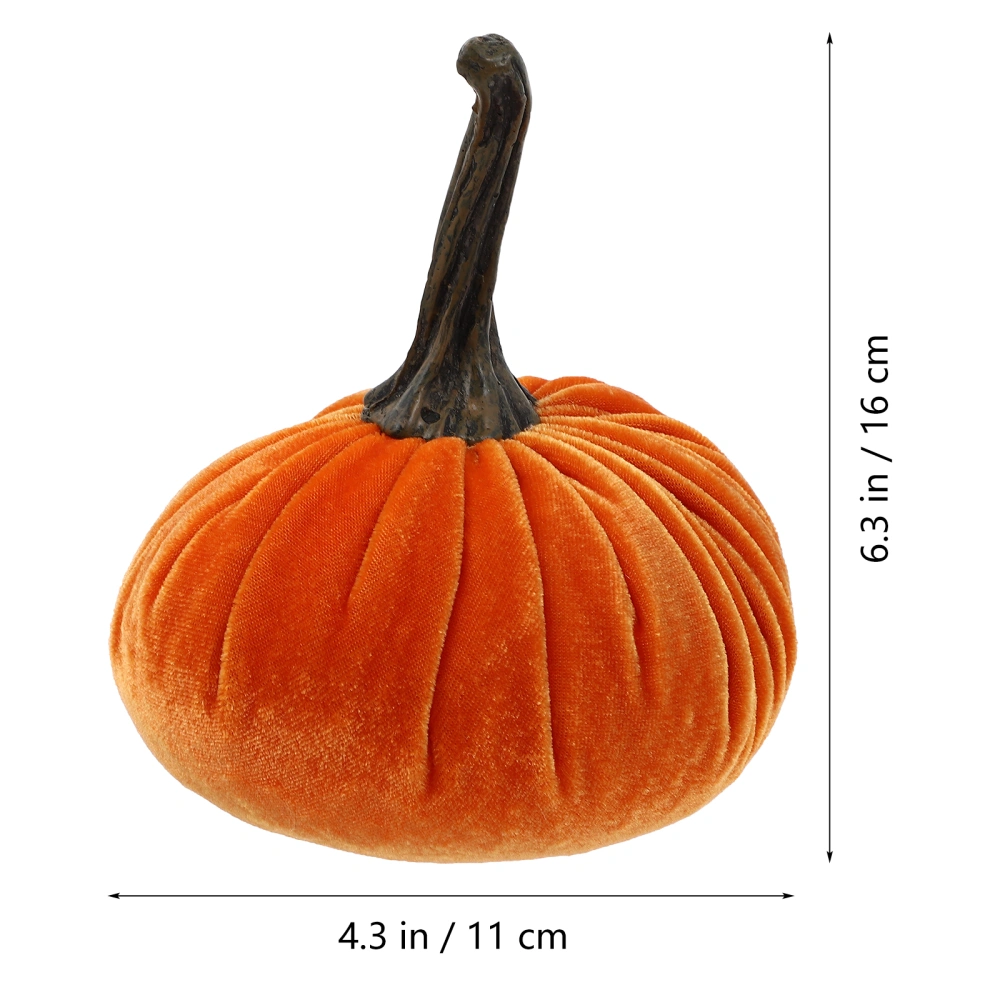 1 Pc Halloween Photo Prop Artificial Pumpkin Desktop Adornment (Orange)