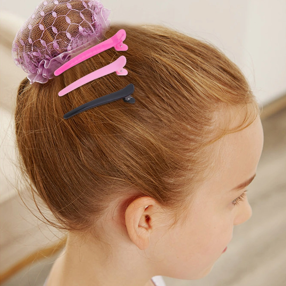 3pcs Hair Clips DIY Non-Slip Plastic Duckbill Hair Clamps Hair Accessories Crocodile Hair Styling Clips for Women Kids Girls Random Colors