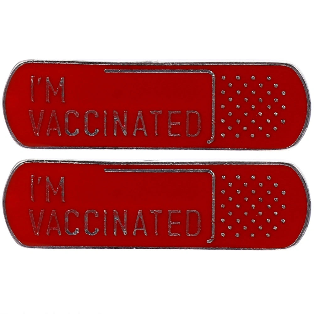 2pcs Vaccine Propaganda Brooch Badge Creative Brooch Badge Delicate Brooch