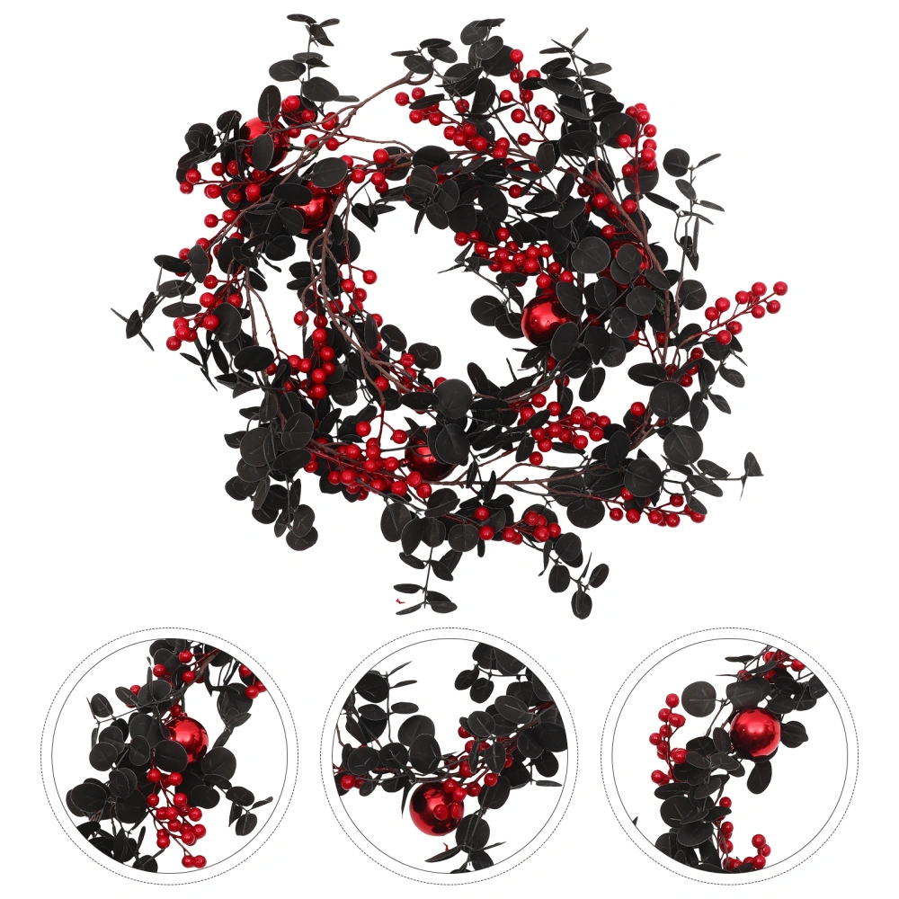 Wall Hanging Christmas Leaf Red Berry Garland Hanging Garland Christmas Decors