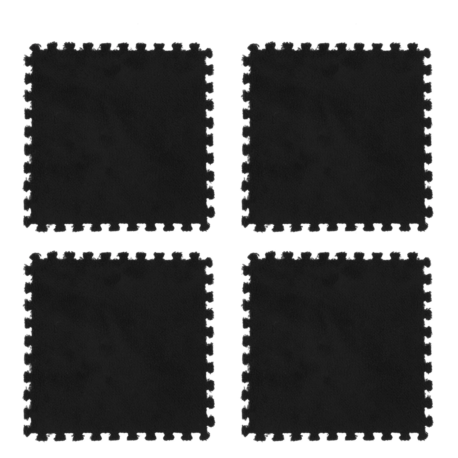 4PCS Plush EVA Mosaic Floor Mat Plush EVA Floor Mat Plush Tatami Use Mat