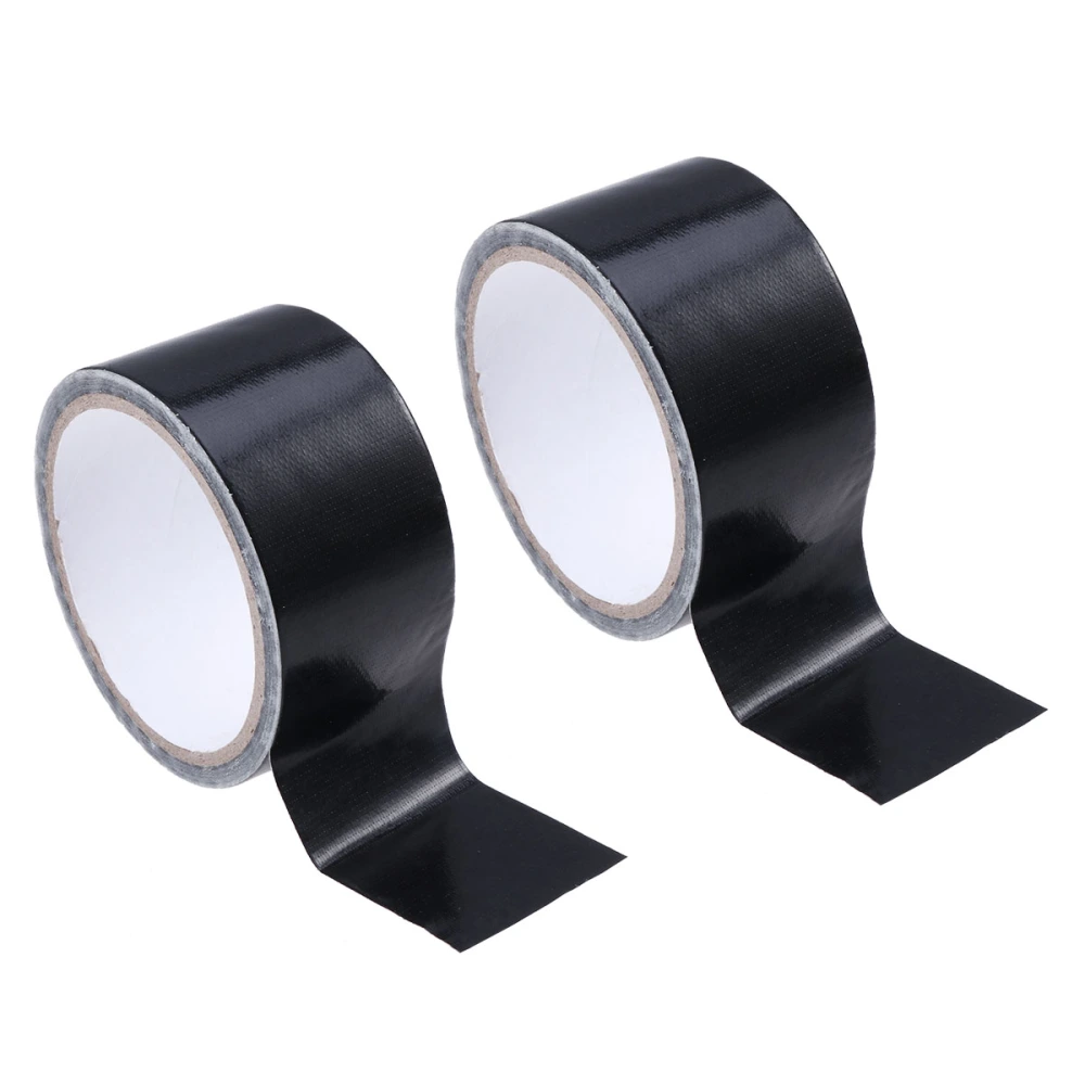 2 PCS Waterproof Adhesive Tapes Self-adhesive Seaming Carpet Pipe Tapes - 4.8cm x 9m (Black)