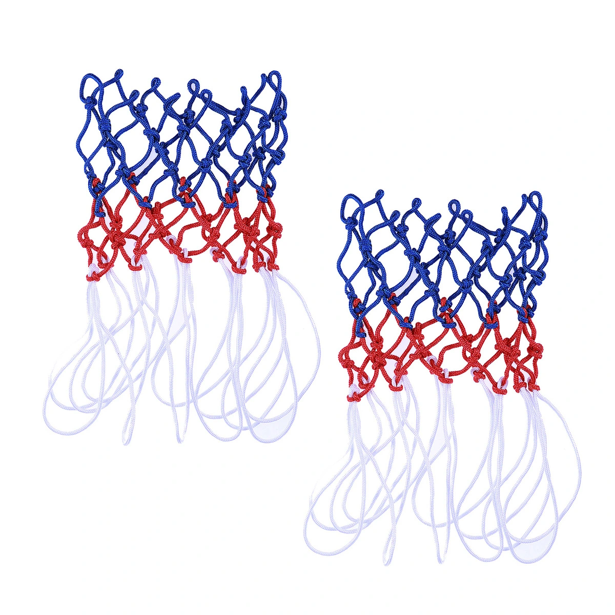 2pcs Basketball Net Standard Strong and Durable Braided Multicolor Basketball Net for Basketball Game