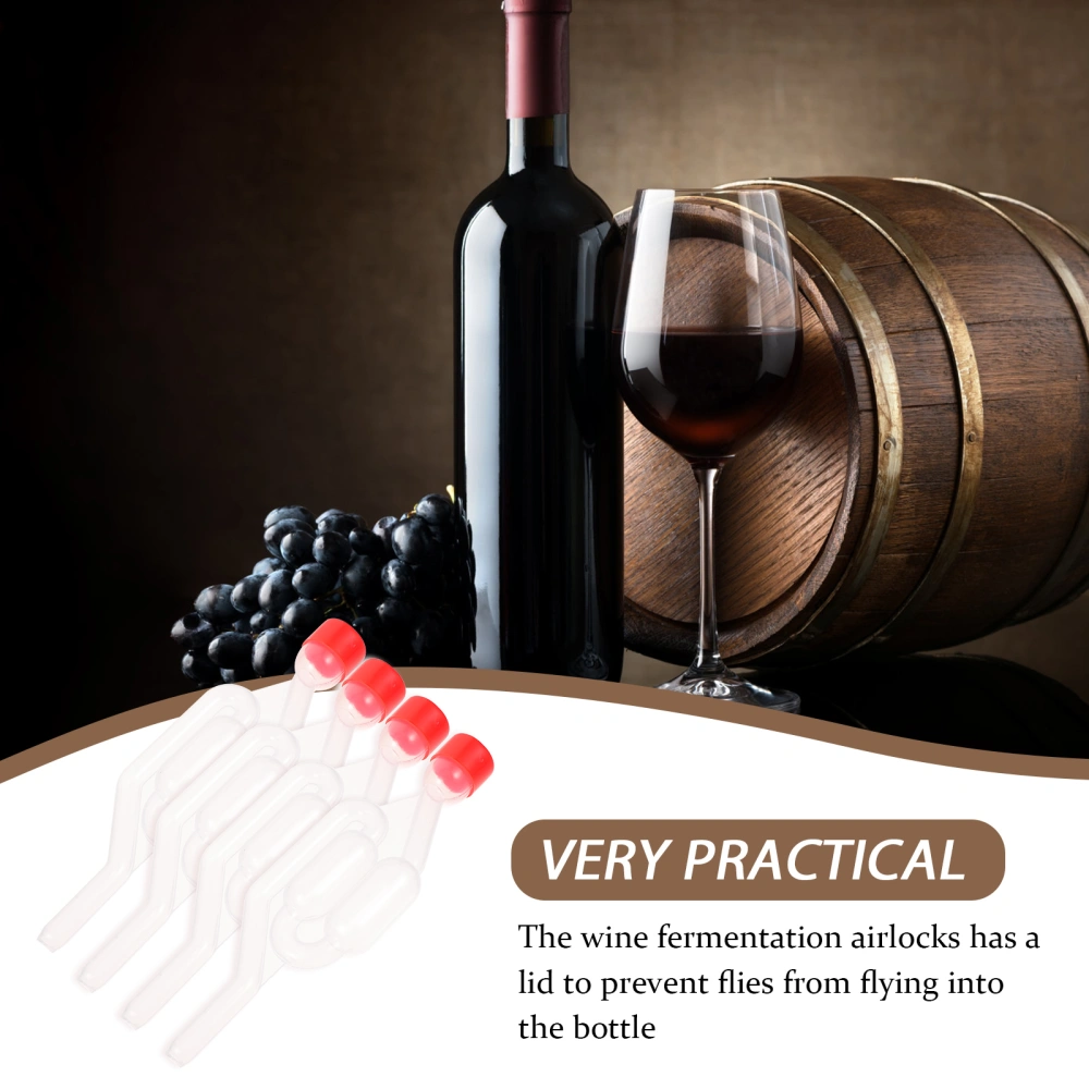 4pcs Plastic Wine Fermentation Airlocks Plastic Air Locks Fermentation Supplies