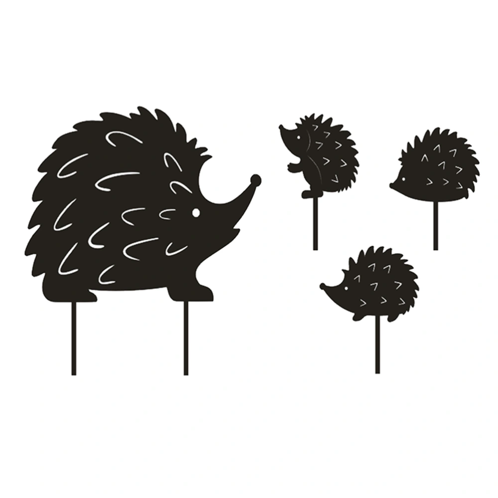 1 Set of Hollow Hedgehog Decors Lawns Animal Adornment Landscaping Ornament