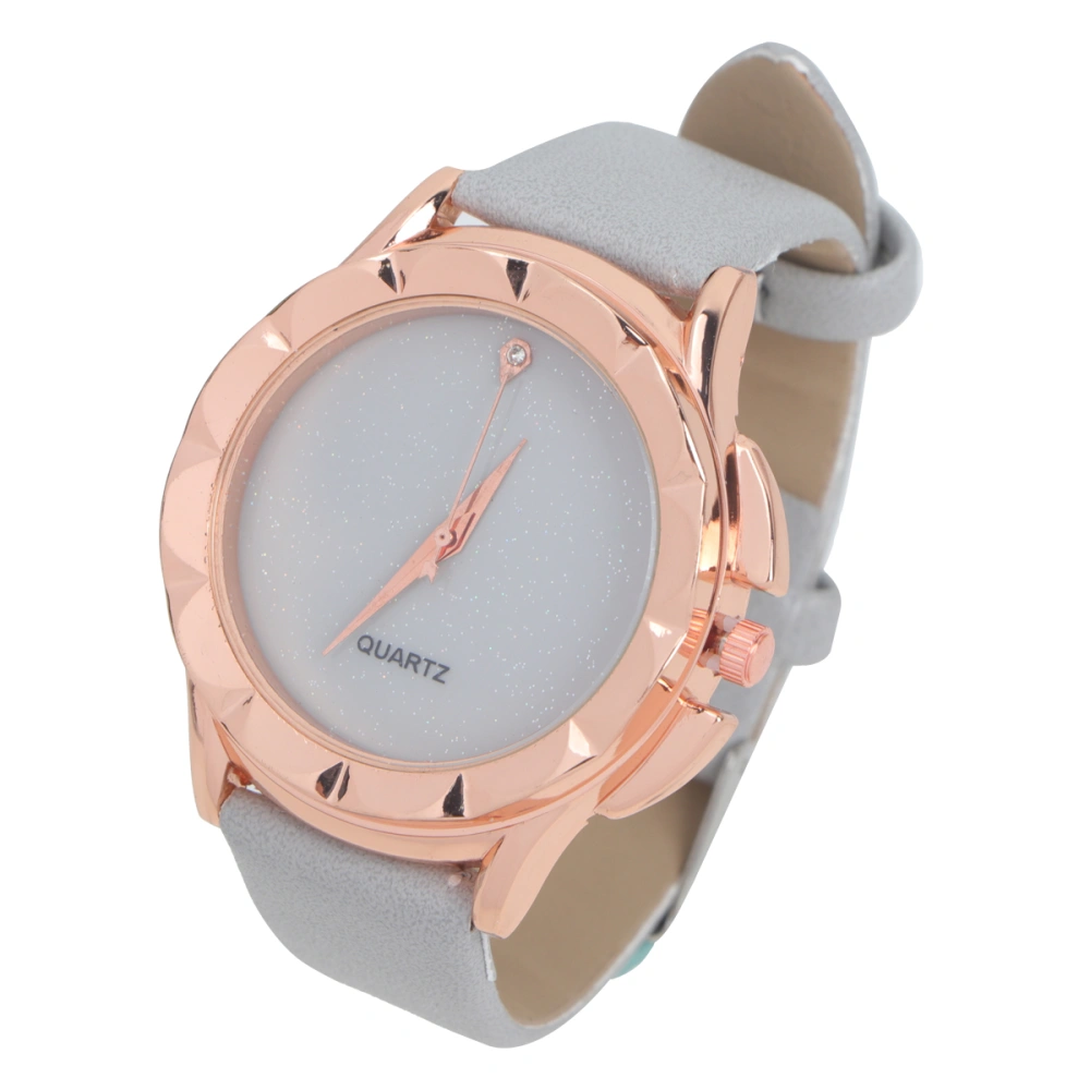 Women's Starry Sky Design Dial Wrist Watches Elegant Belt Dress Quartz Watch (Grey)