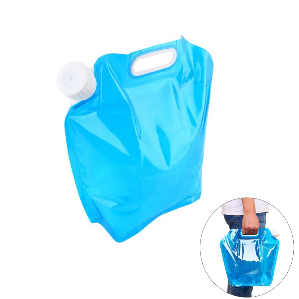 10L Portable Folding Water Storage Lifting Bags Water Container Carrier For Camping Hiking Outdoor Survival (Blue)