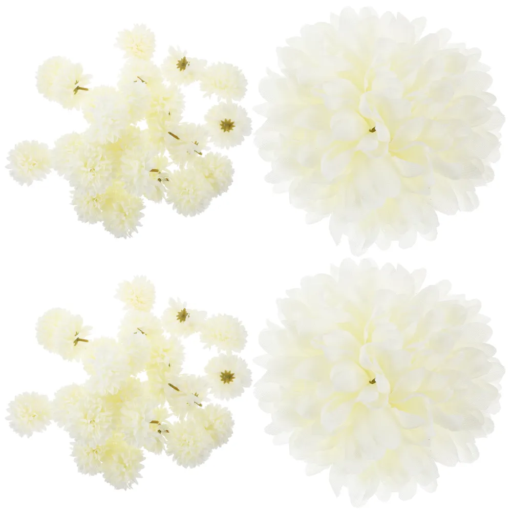 50 Pcs Artificial Chrysanthemums Wedding Decorative Flowers Scene Layout Props