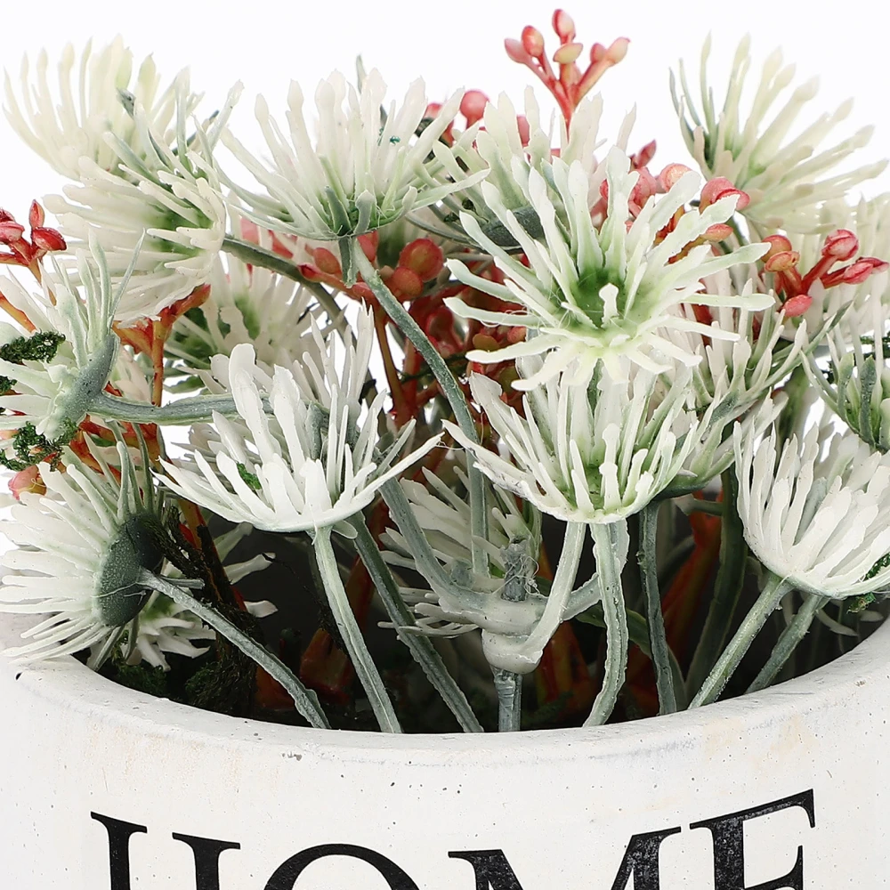 Faux Thistle Flower Bonsai Fake Potted Plant Artificial Flower Plant Decor for Office