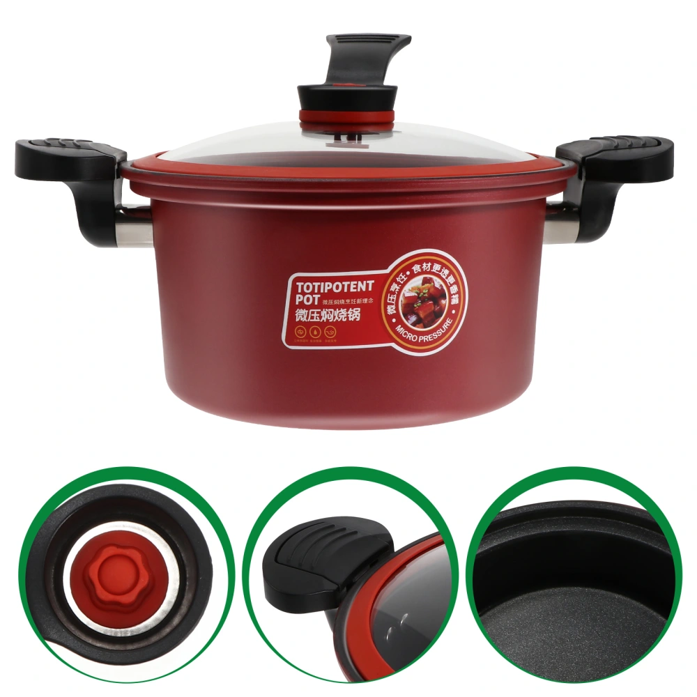 1 Pc Convenient Soup Pot Stew Pot Non-stick Pot Induction Cooker Micro Pressure Cooker