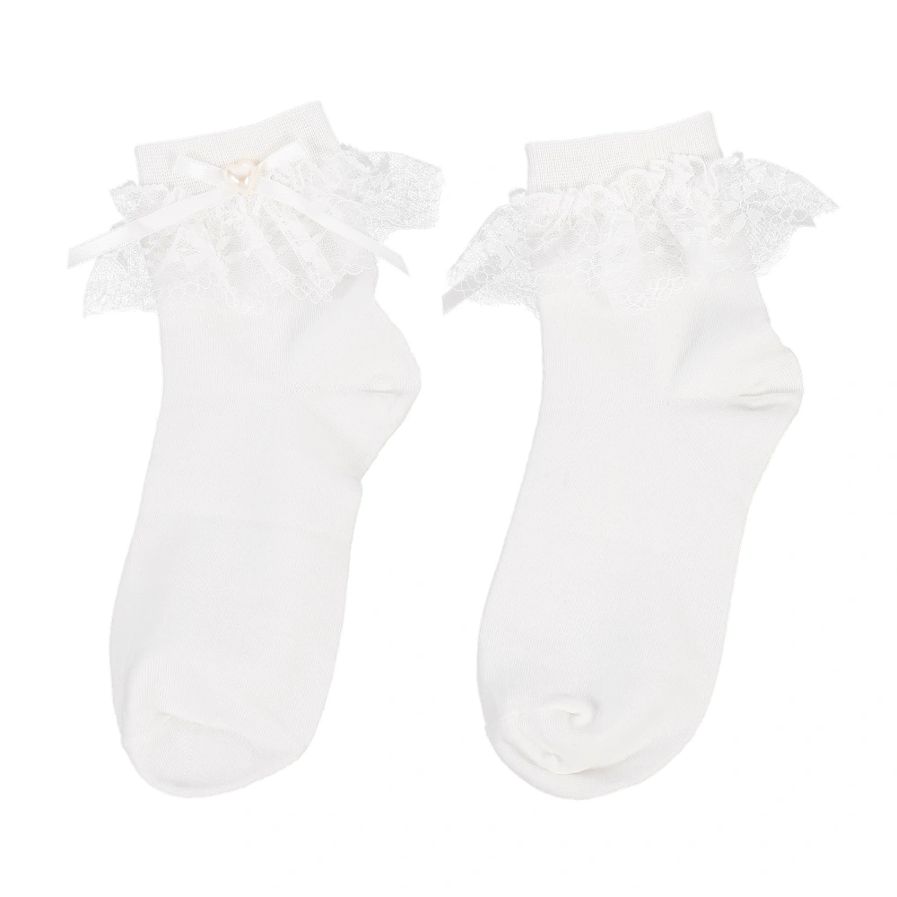 1 Pair Girly Style Japanese Lolita Cotton Socks Uniform Costume Bowknot Socks