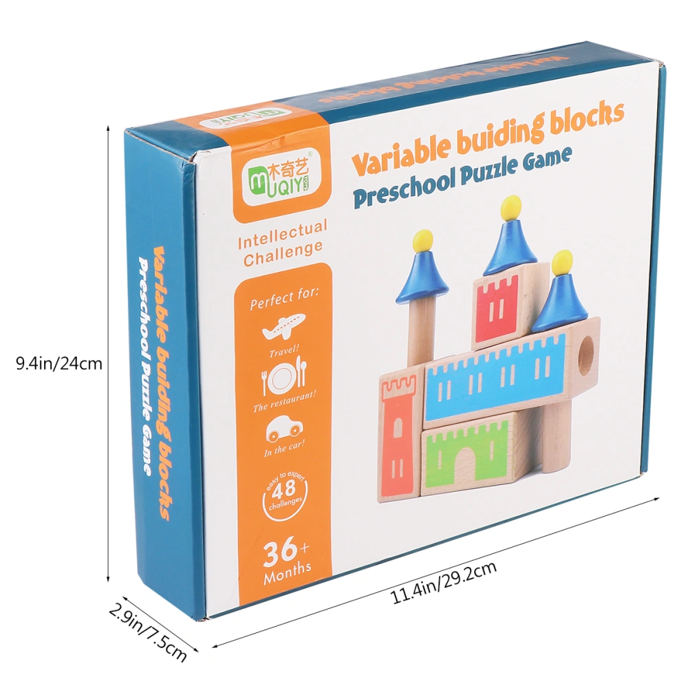 Wooden Building Blocks Set Creative Wooden Blocks Construction Building Toys