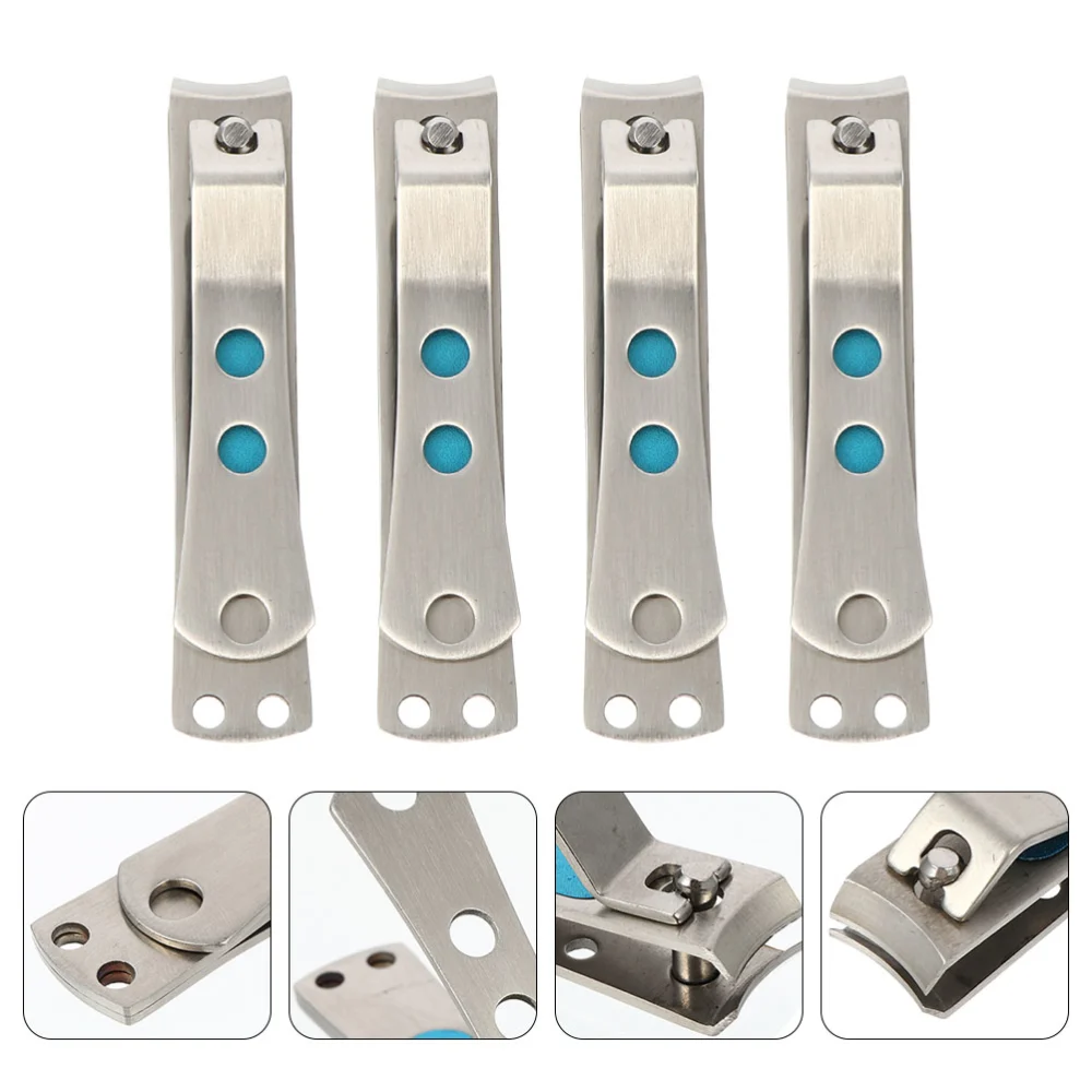 4Pcs Stainless Steel Nail Cutter Professional Finger Toe Nail Clippers Trimmer