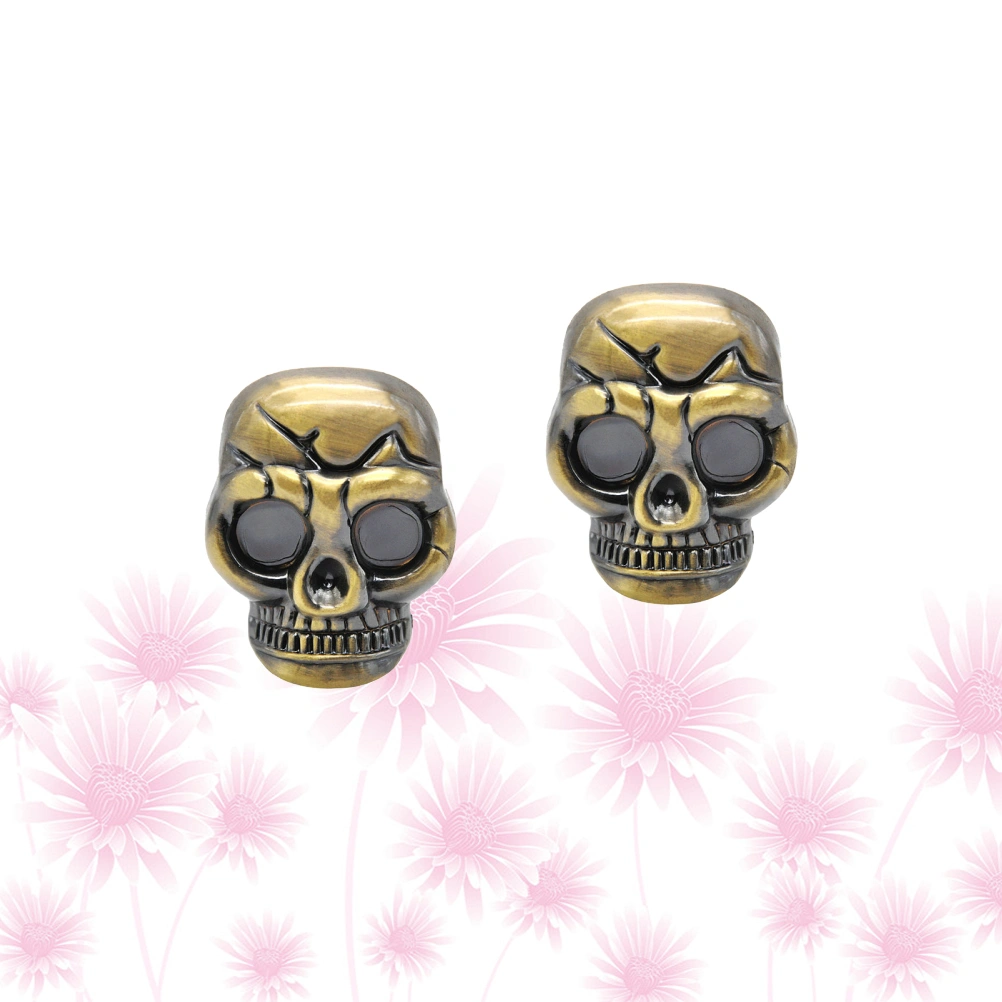 2PCS Tobacco Crusher Zinc Alloy Skull Shape Herb Spice Mill Smoking Tools Herb Grinder