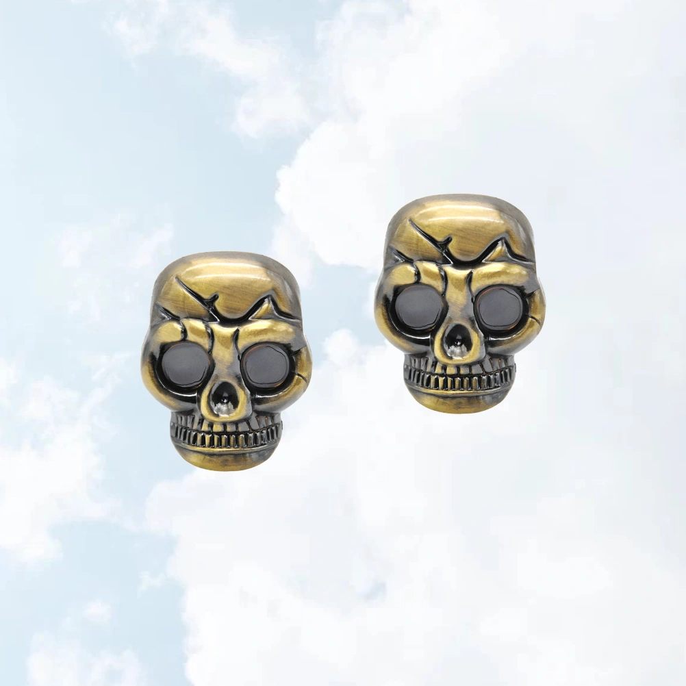 2PCS Tobacco Crusher Zinc Alloy Skull Shape Herb Spice Mill Smoking Tools Herb Grinder