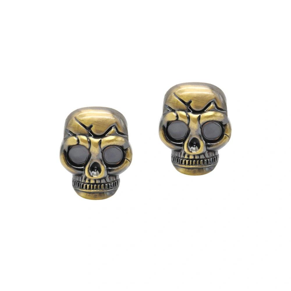 2PCS Tobacco Crusher Zinc Alloy Skull Shape Herb Spice Mill Smoking Tools Herb Grinder