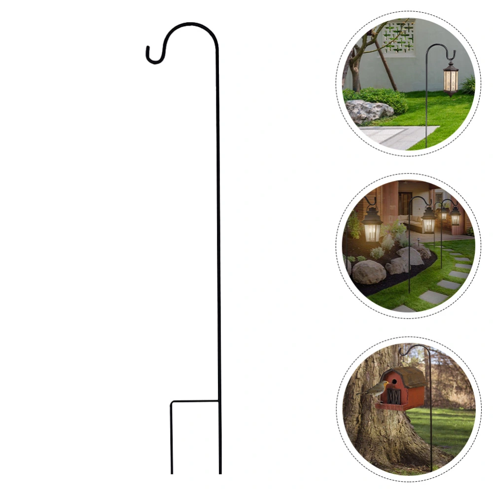 1pc Durable Garden Iron Flag Pole Holder Garden Flags Stand Hook Plunger