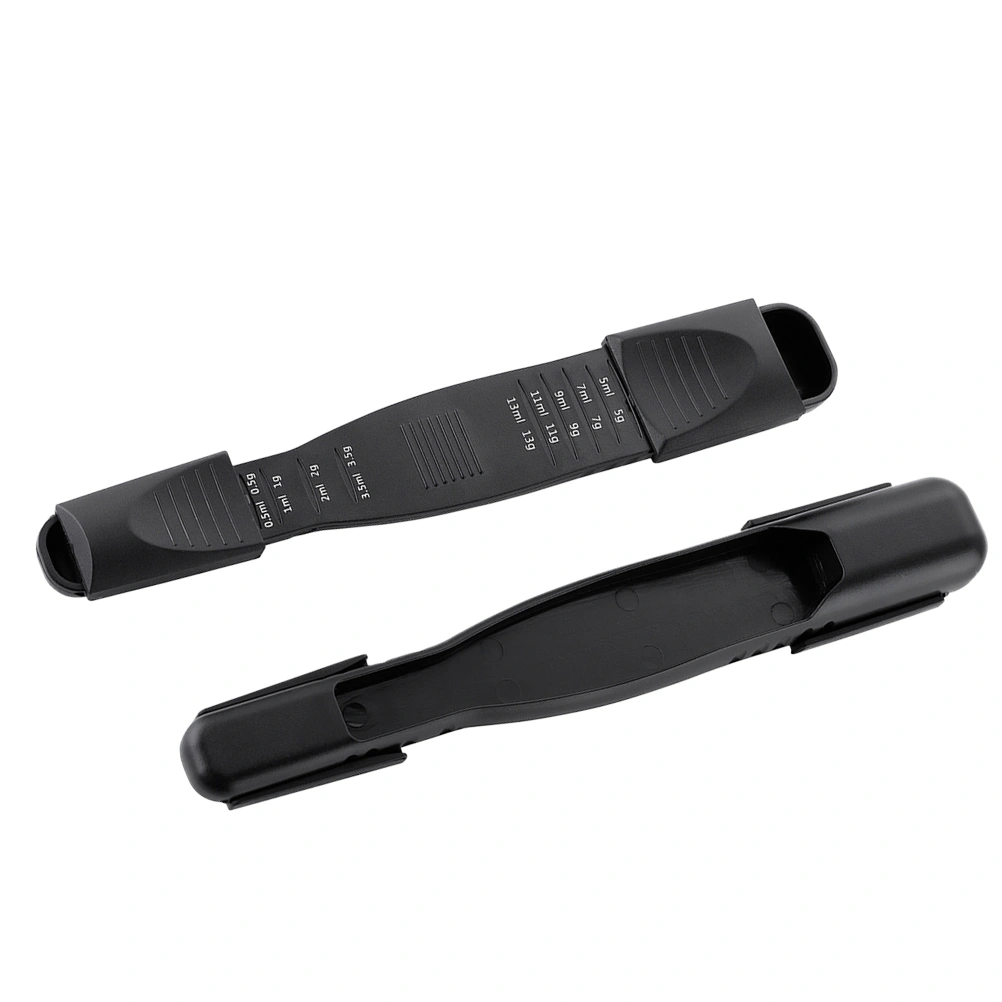 2 Pcs Measuring Spoons Double Ends 9 Levels Adjustable Metering Spoons Portable Multifunctional Measuring Spoons with Scales for Home Kitchen (Black)