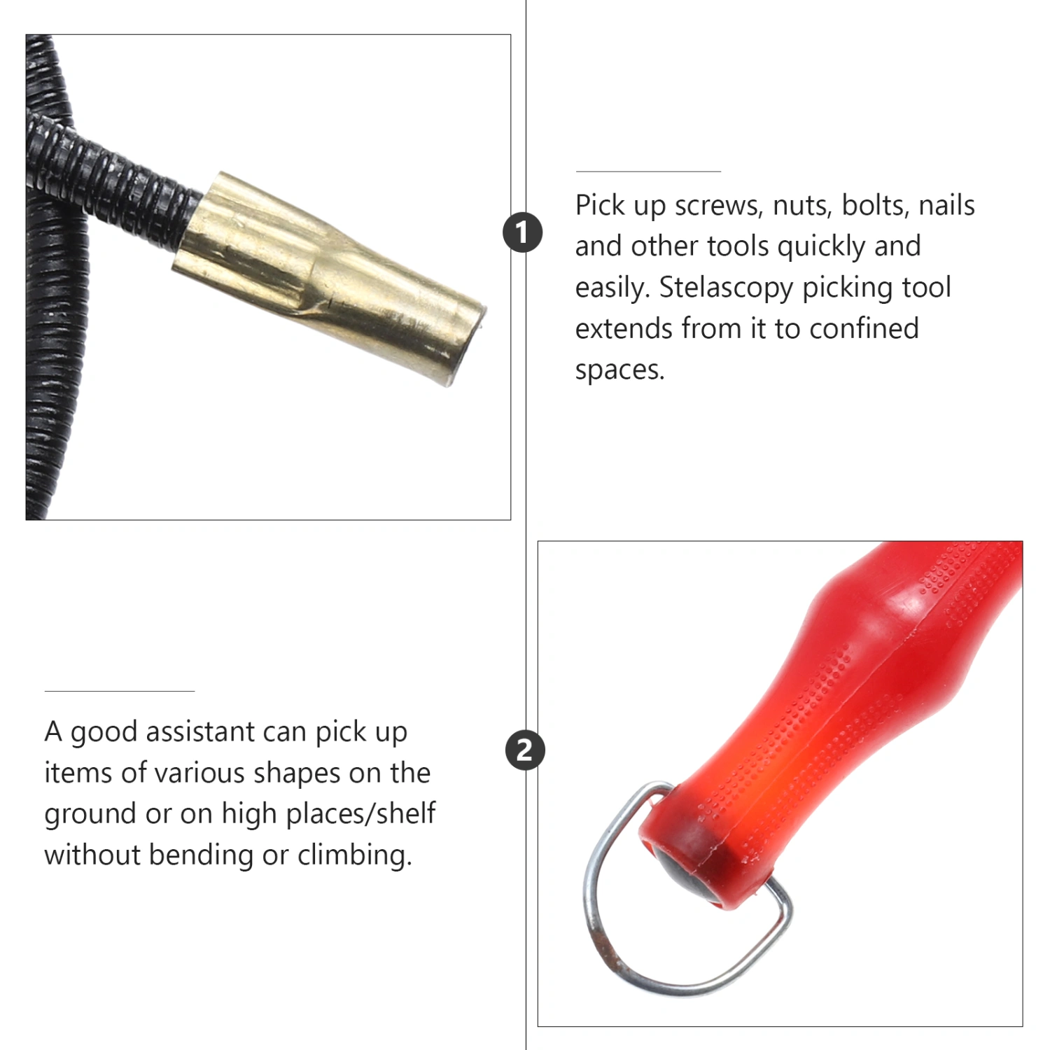 3pcs Magnetic Pick-Up Tools Magnet Sticks Pick Up Gadgets Retrieval Tools