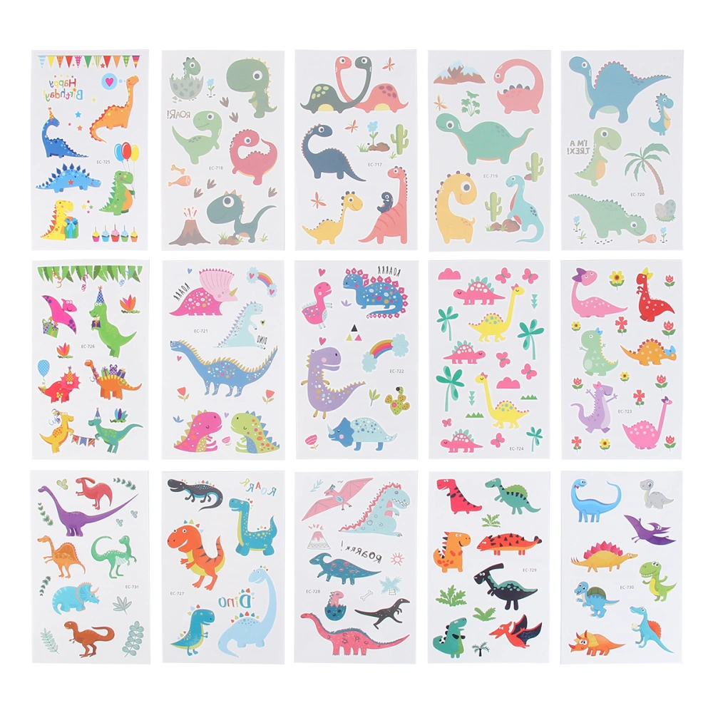 1 Set Children Lovely Body Stickers One-time Waterproof Decals Cartoon Decals