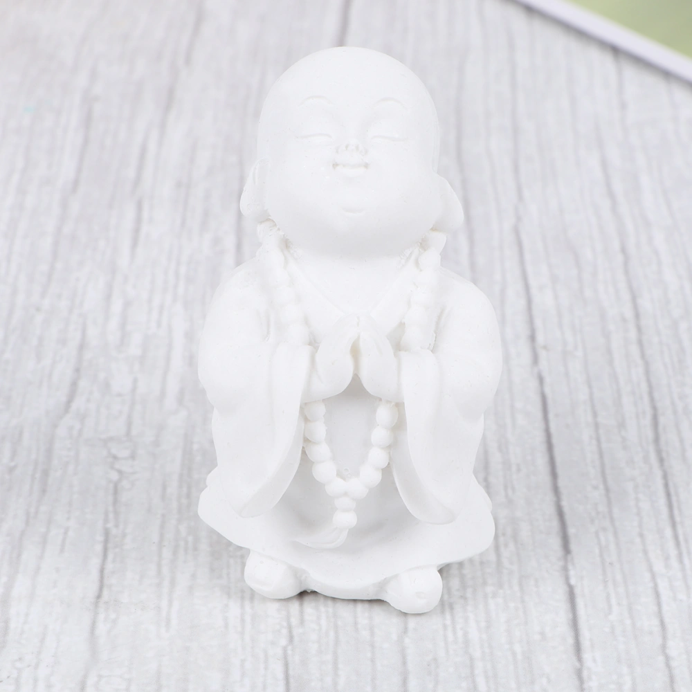 1PC Maitreya Sculpture Decor Handmade Sandstone Resin Maitreya Crafts Creative Maitreya Adornment Vintage Maitreya Desktop Ornament for Home Office Cafe Decor Resin Style