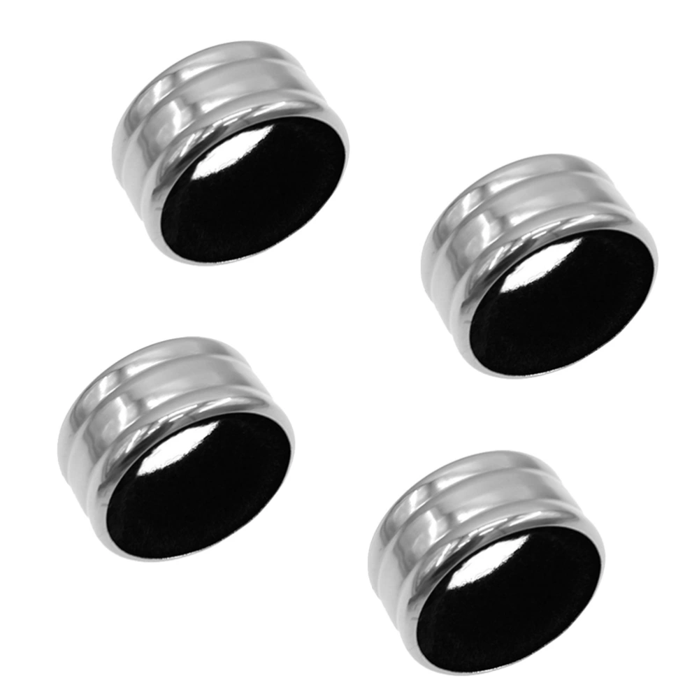 4pcs Red Wine Drip Stop Ring Stainless Steel Wine Bottle Collar Ring Leak-Proof Anti-Overflow Ring Bar Tools Wine Accessories for Restaurant Household (with Stripe)