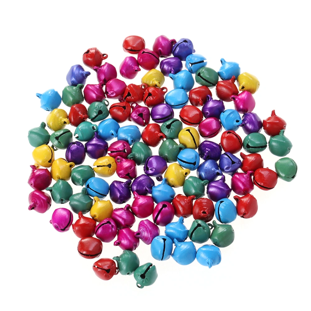 100pcs 12mm Jingle Small Bells Christmas Xmas Wedding Decoration Beads Jewelry Findings Charms (Colorful)