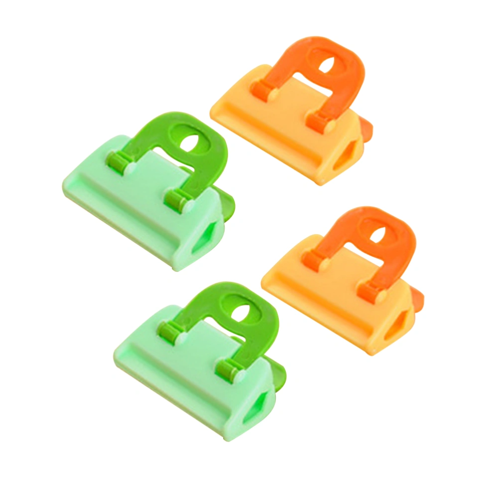 4pcs Plastic Bag Clips Sealing Clips for Snack Opened and Leftover Food Sealer Clamps