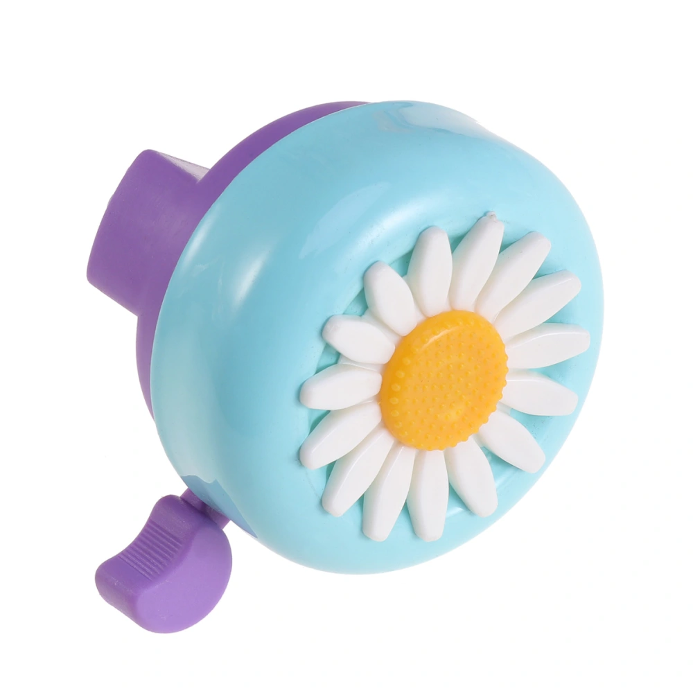 Funny Bell Horns Bike Daisy Flower Cycling Ring Alarm Sunflower Style Bell Handle Bar Bell Chrysanthemum Bike Bell for Kids Children(Blue and Purple)