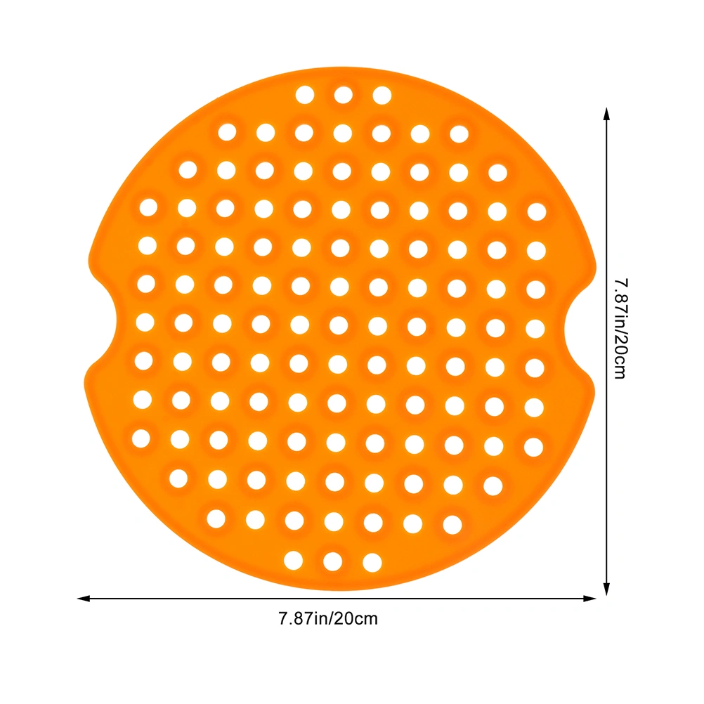 2Pcs Reusable Air Fryer Mats Kitchen Premium Steamer Patches (Red,Orange)