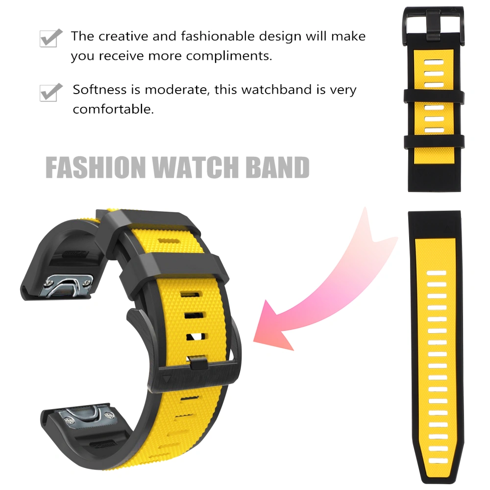 1pc Replacement Wristband Replacement Watch Strap Two-Color Silicone Strap