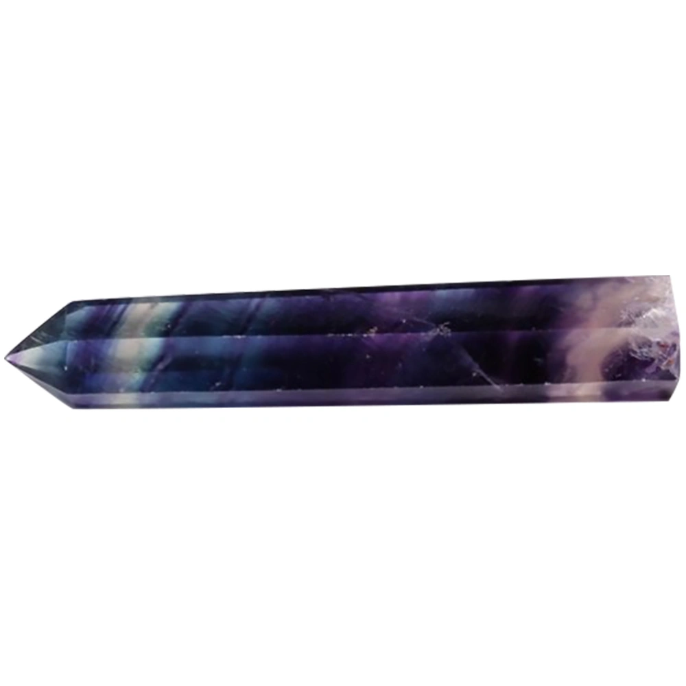 1 Pc Colorful Fluorite Decor Crystal Pillar Tabletop Decor Desktop Adornment